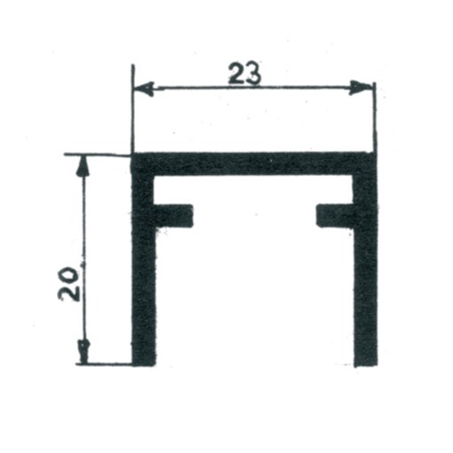 660 Binario superiore alluminio satinato